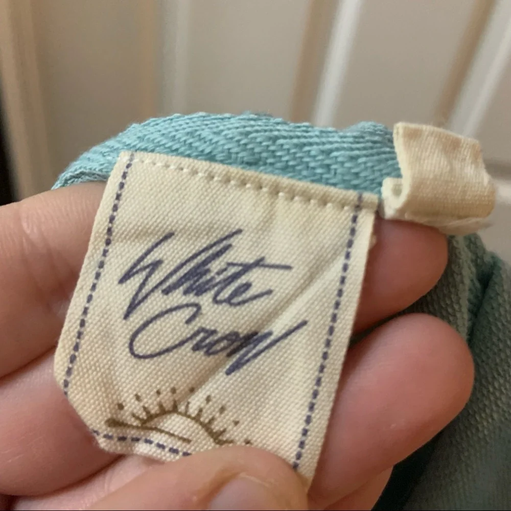 White Crow Blue Turquoise Pullover Hoodie size XS - Picture 2 of 10